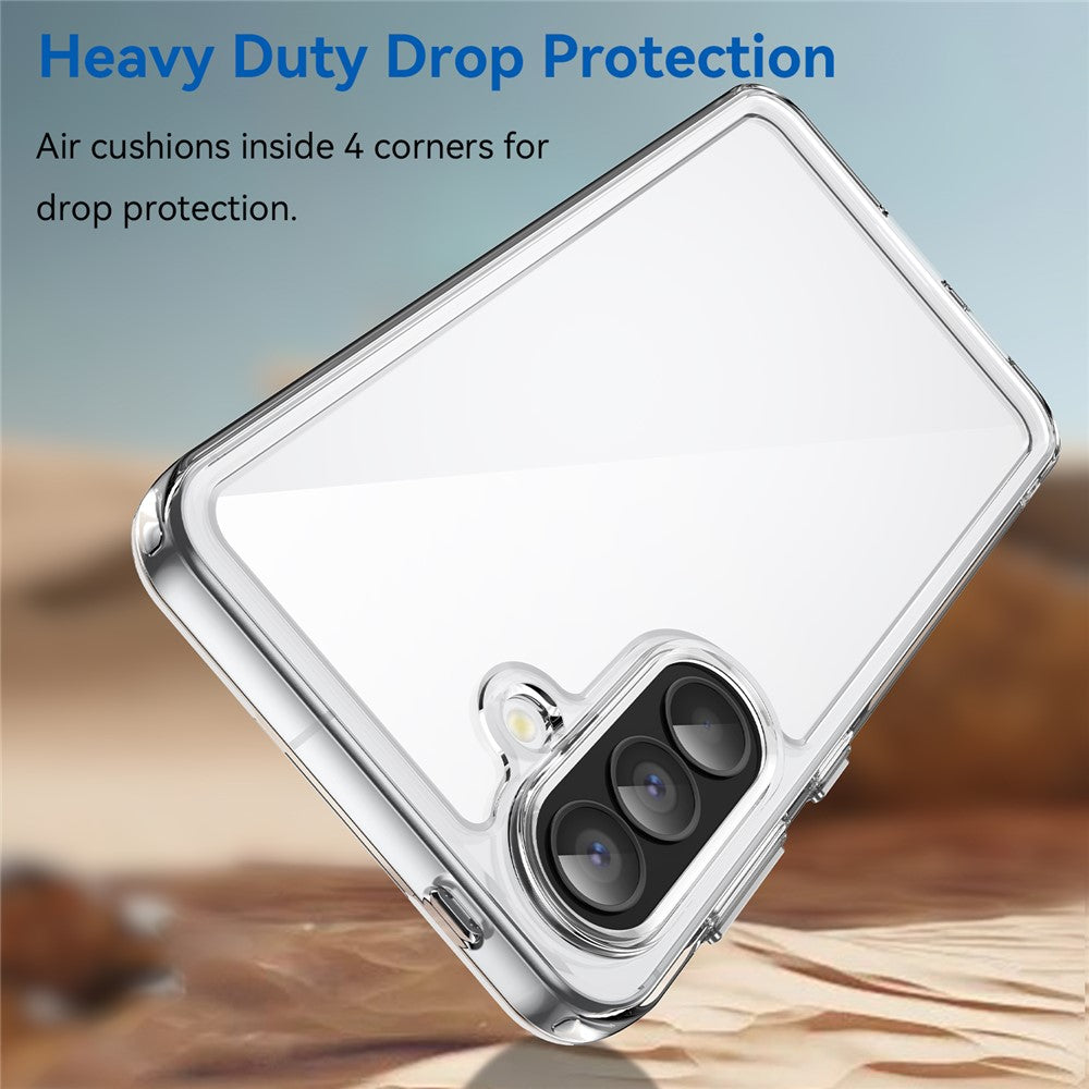 For Samsung Galaxy A57 5G Case TPU + Acrylic Protective Clear Phone Cover - Transparent