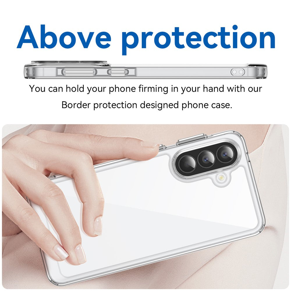 For Samsung Galaxy A57 5G Case TPU + Acrylic Protective Clear Phone Cover - Transparent