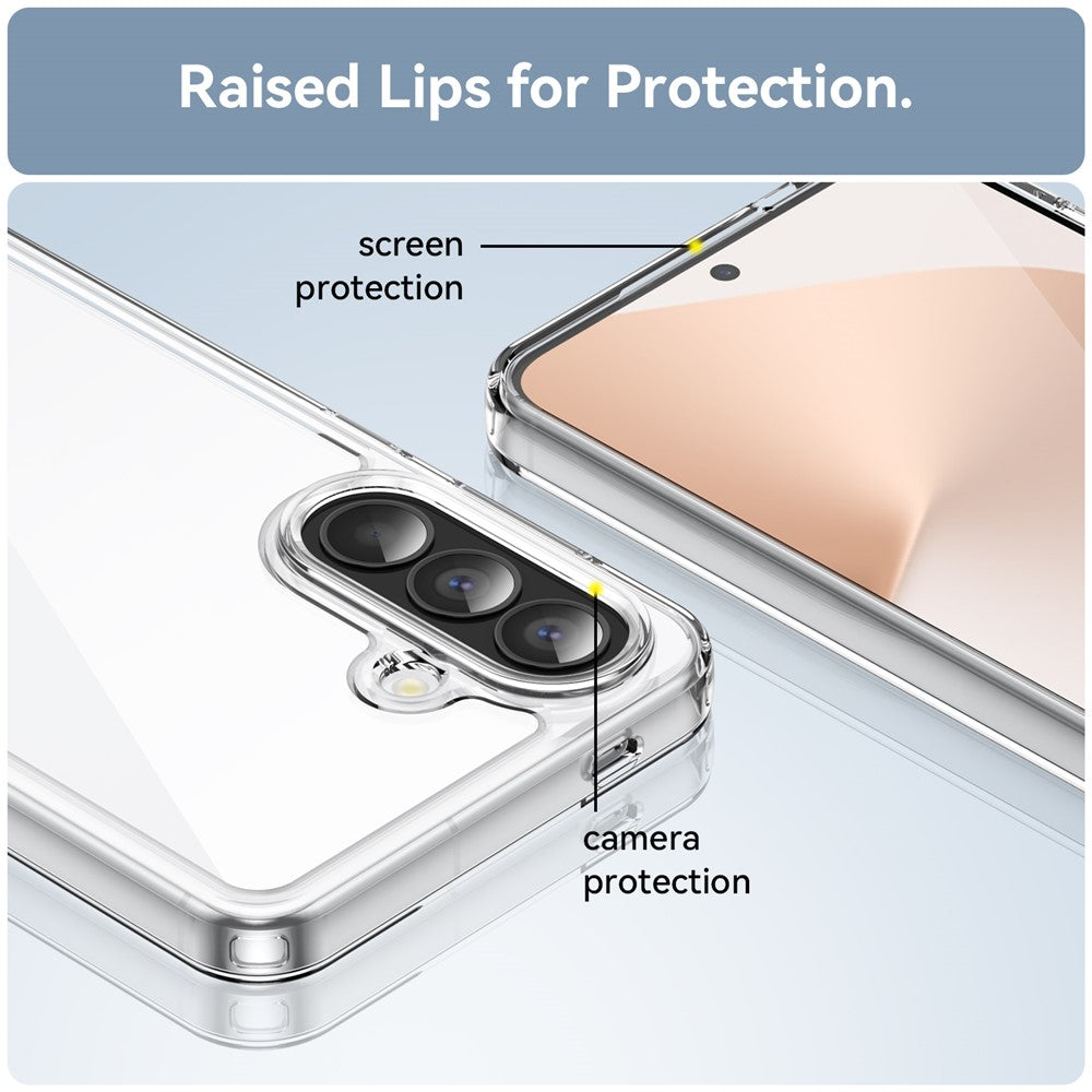 For Samsung Galaxy A57 5G Case TPU + Acrylic Protective Clear Phone Cover - Transparent