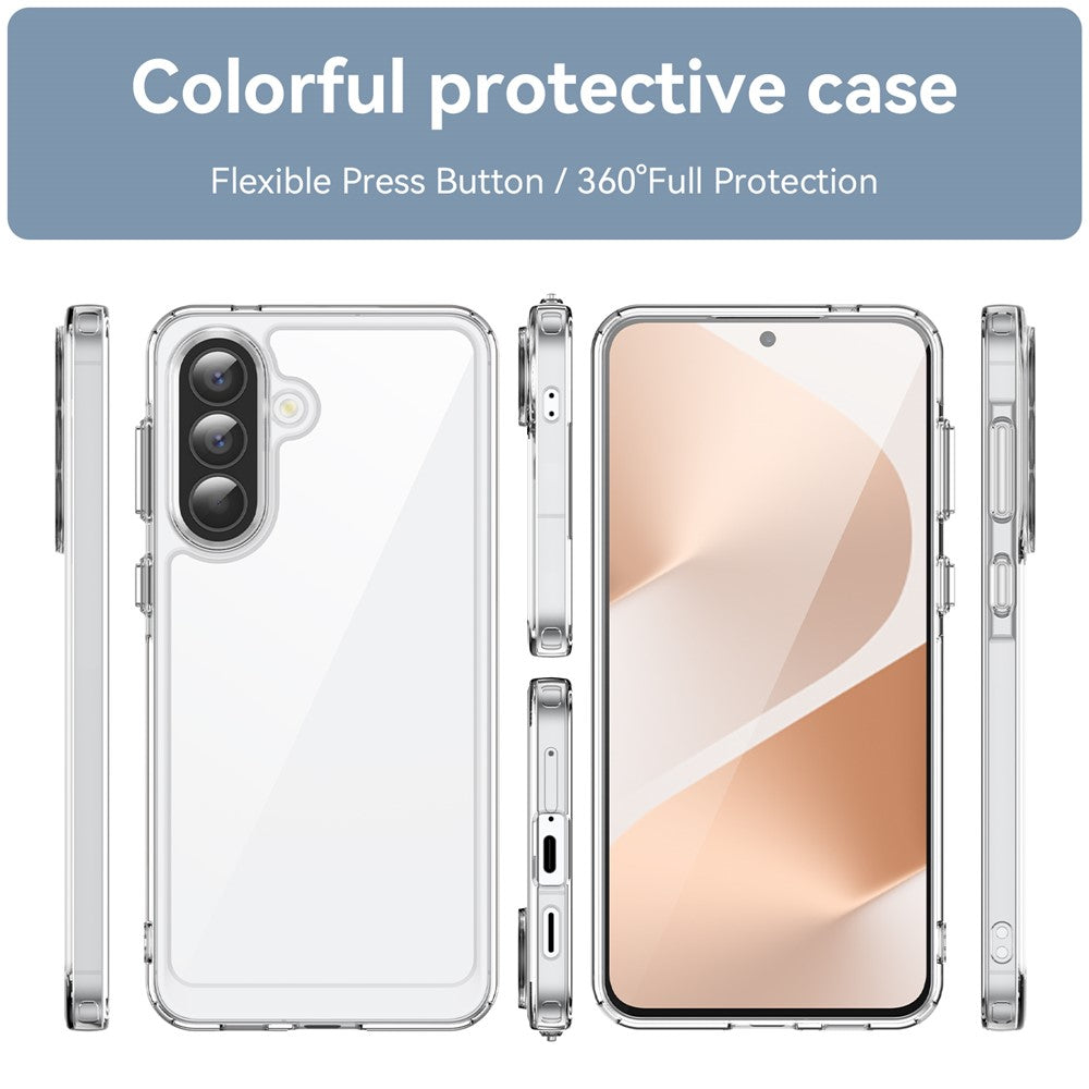 For Samsung Galaxy A57 5G Case TPU + Acrylic Protective Clear Phone Cover - Transparent