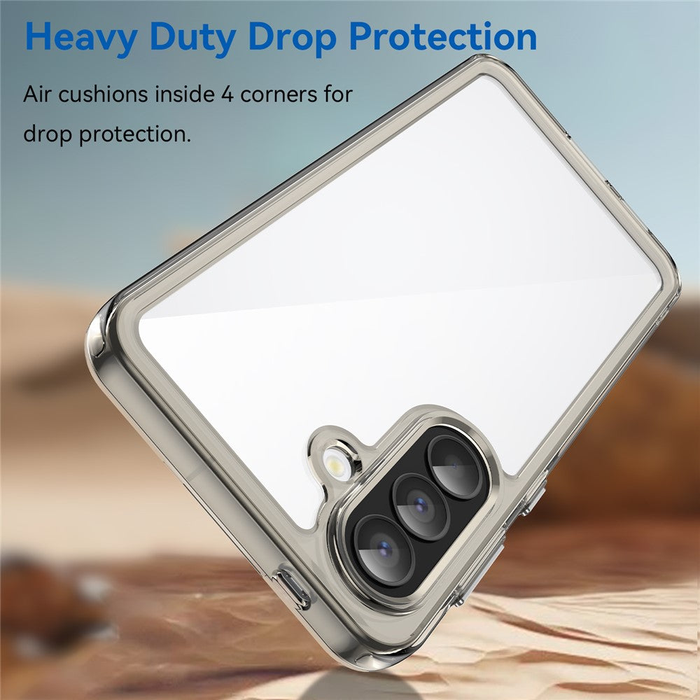 For Samsung Galaxy A57 5G Case TPU + Acrylic Protective Clear Phone Cover - Transparent Grey