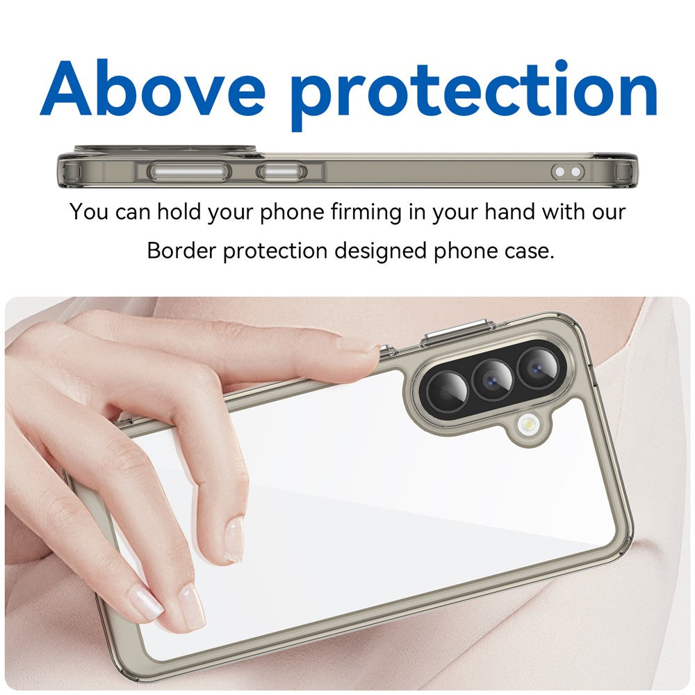 For Samsung Galaxy A57 5G Case TPU + Acrylic Protective Clear Phone Cover - Transparent Grey