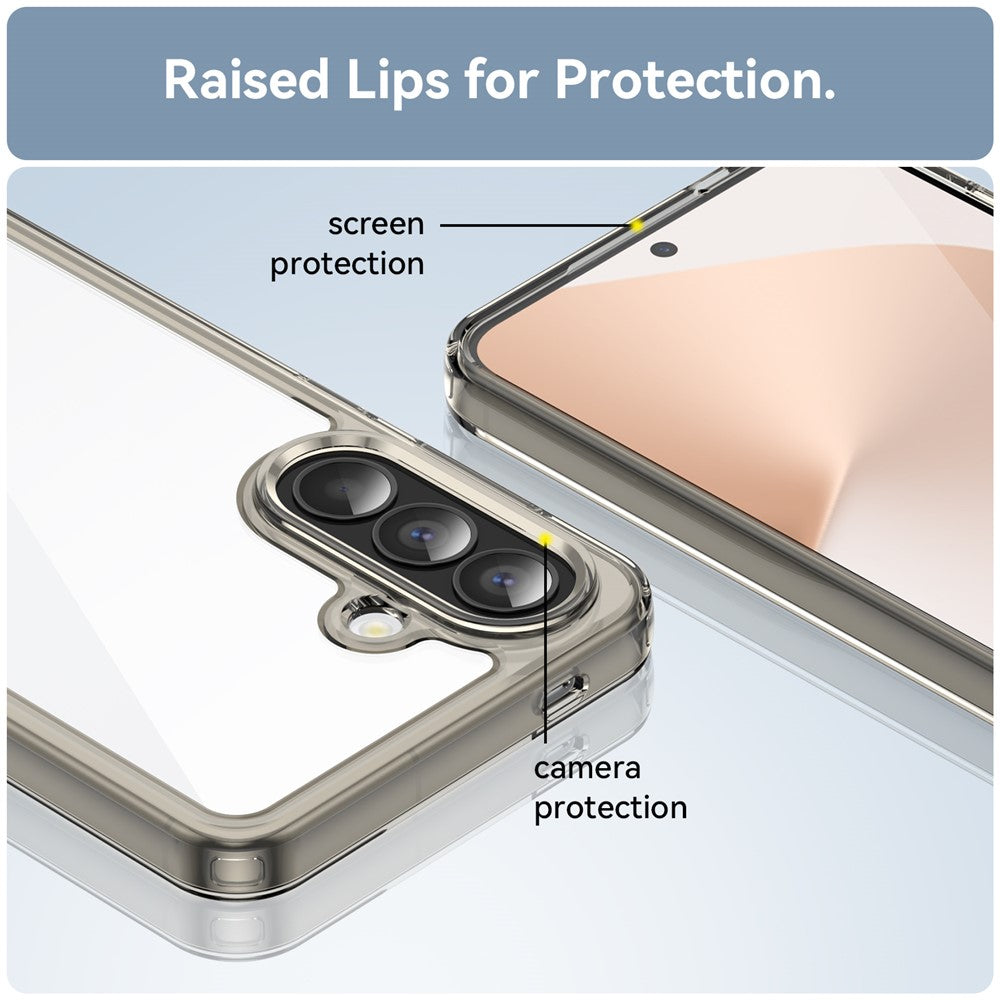 For Samsung Galaxy A57 5G Case TPU + Acrylic Protective Clear Phone Cover - Transparent Grey