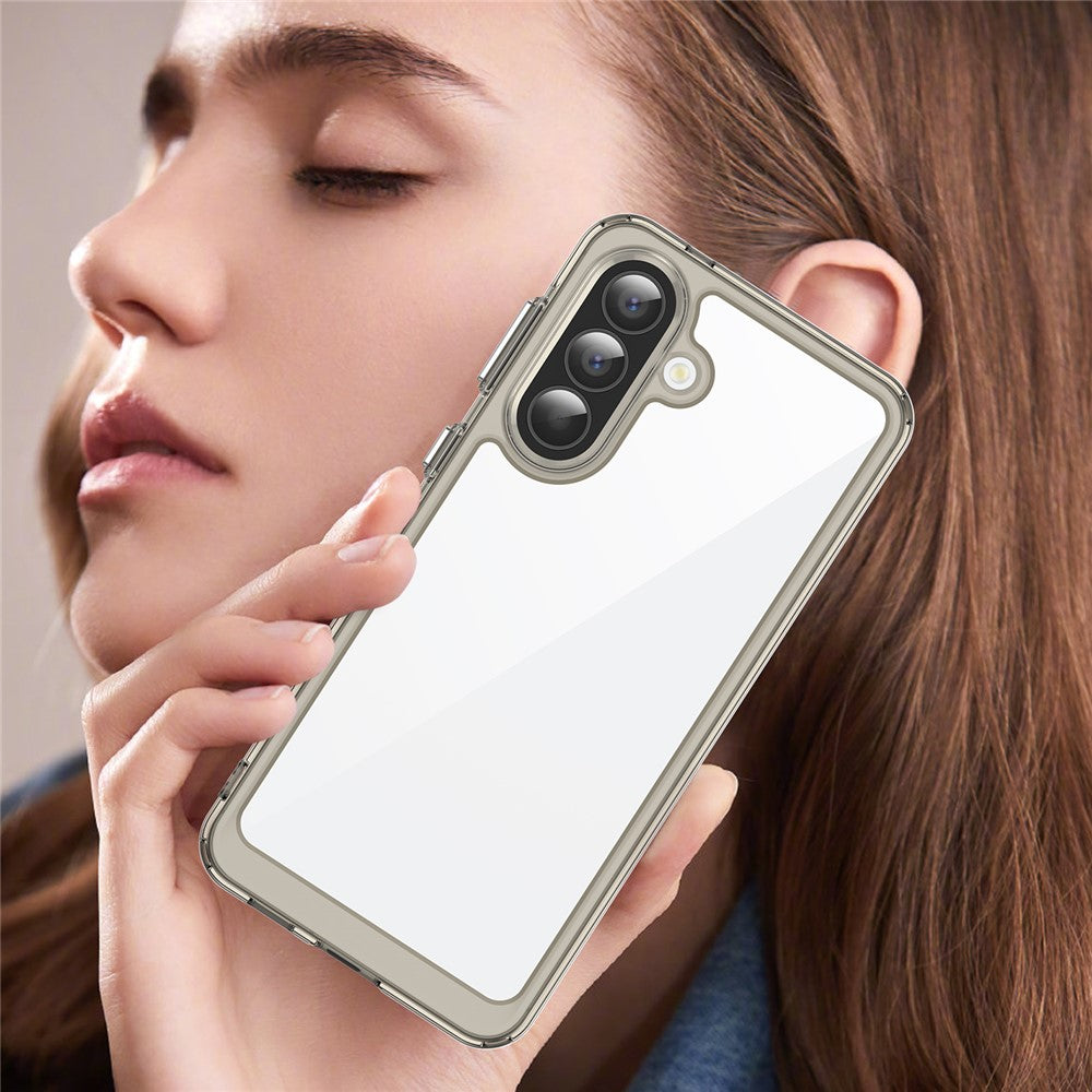 For Samsung Galaxy A57 5G Case TPU + Acrylic Protective Clear Phone Cover - Transparent Grey