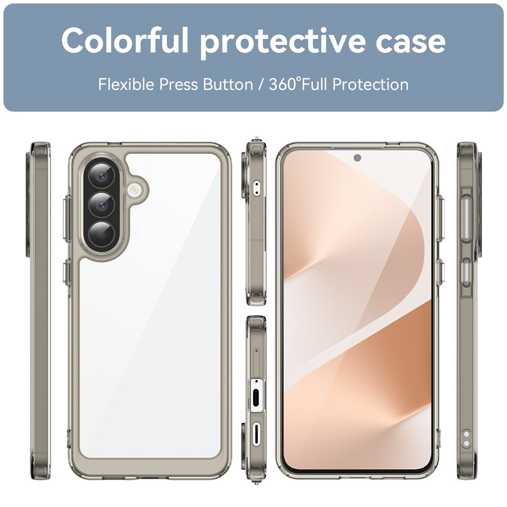 For Samsung Galaxy A57 5G Case TPU + Acrylic Protective Clear Phone Cover - Transparent Grey