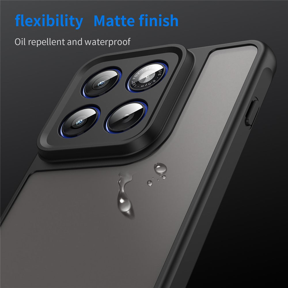 For Motorola Edge 70 5G Case Drop Proof Airbags Frosted Translucent PC + TPU Phone Back Cover - Black