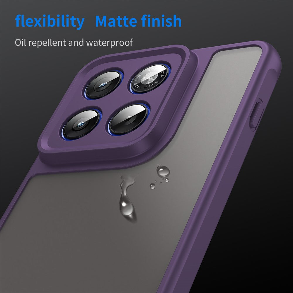 For Motorola Edge 70 5G Case Drop Proof Airbags Frosted Translucent PC + TPU Phone Back Cover - Purple