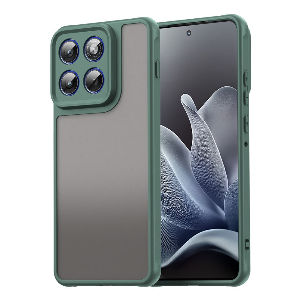 For Motorola Edge 70 5G Case Drop Proof Airbags Frosted Translucent PC + TPU Phone Back Cover - Green
