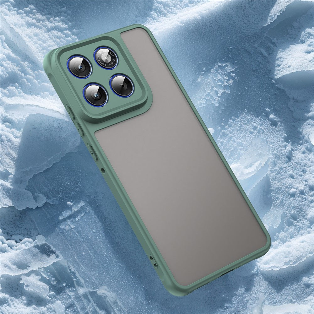 For Motorola Edge 70 5G Case Drop Proof Airbags Frosted Translucent PC + TPU Phone Back Cover - Green