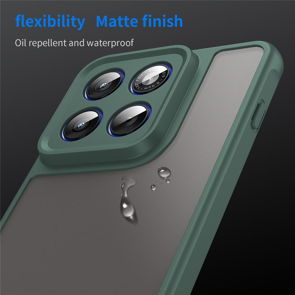 For Motorola Edge 70 5G Case Drop Proof Airbags Frosted Translucent PC + TPU Phone Back Cover - Green