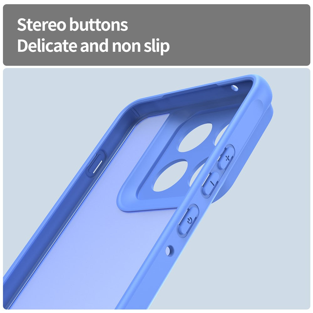 For Motorola Edge 70 5G Case Drop Proof Airbags Frosted Translucent PC + TPU Phone Back Cover - Baby Blue
