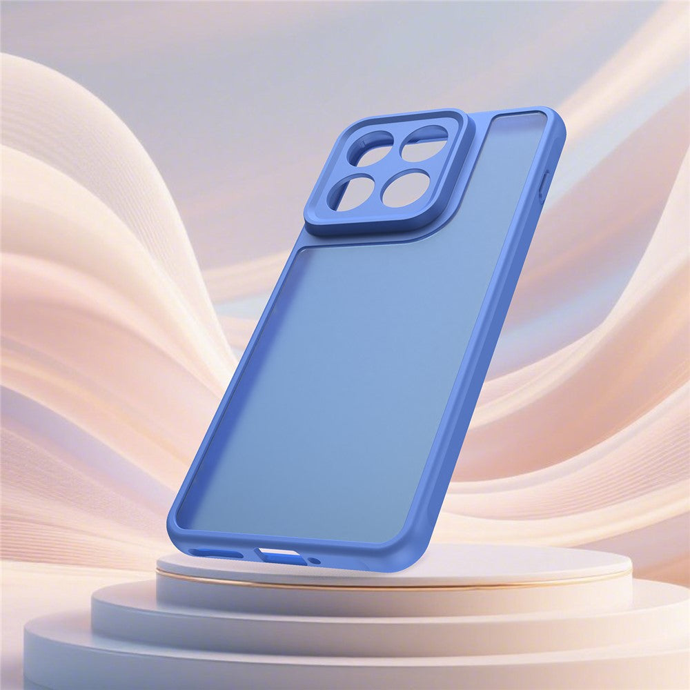 For Motorola Edge 70 5G Case Drop Proof Airbags Frosted Translucent PC + TPU Phone Back Cover - Baby Blue