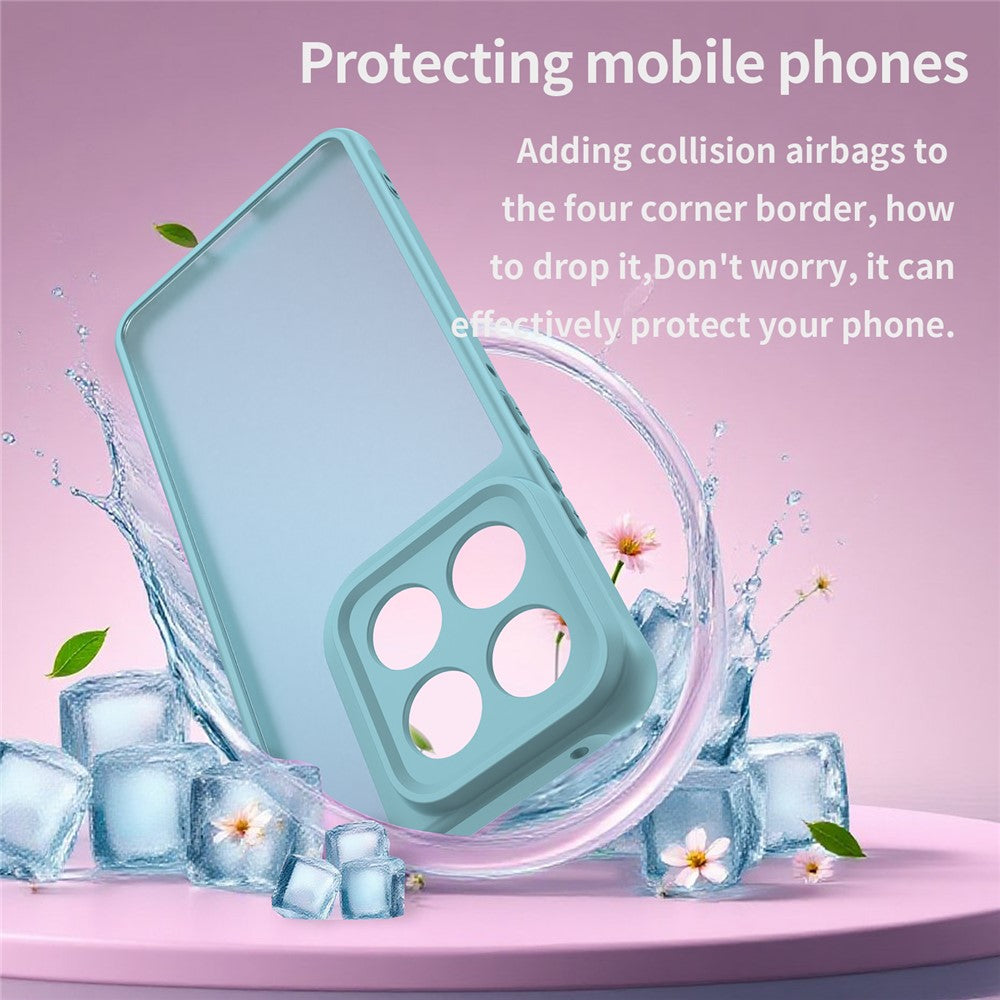 For Motorola Edge 70 5G Case Drop Proof Airbags Frosted Translucent PC + TPU Phone Back Cover - Light Green