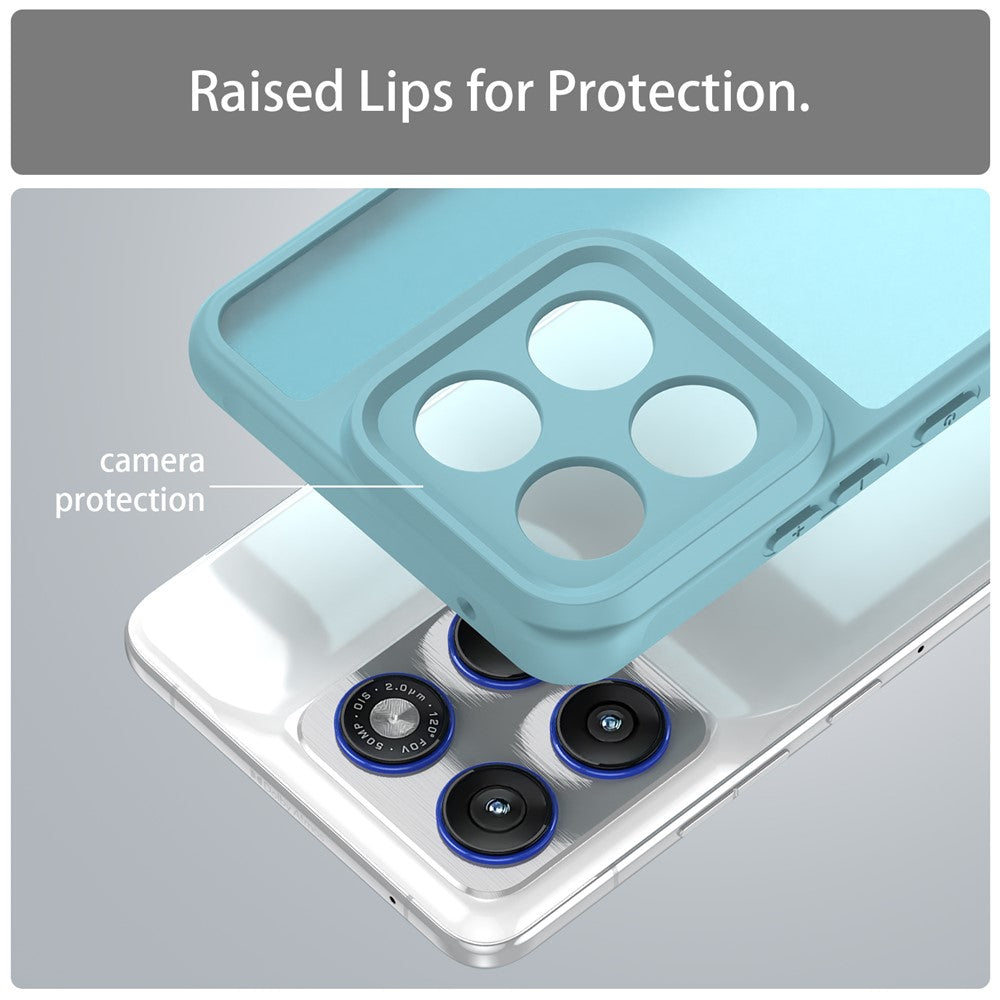 For Motorola Edge 70 5G Case Drop Proof Airbags Frosted Translucent PC + TPU Phone Back Cover - Light Green