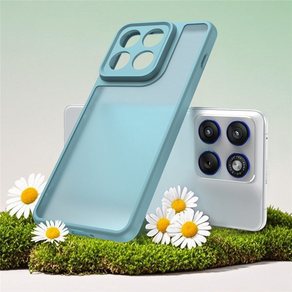 For Motorola Edge 70 5G Case Drop Proof Airbags Frosted Translucent PC + TPU Phone Back Cover - Light Green