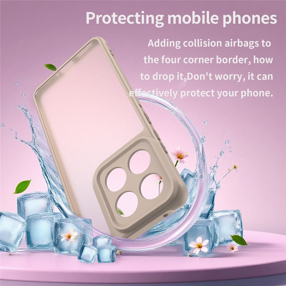 For Motorola Edge 70 5G Case Drop Proof Airbags Frosted Translucent PC + TPU Phone Back Cover - Orange