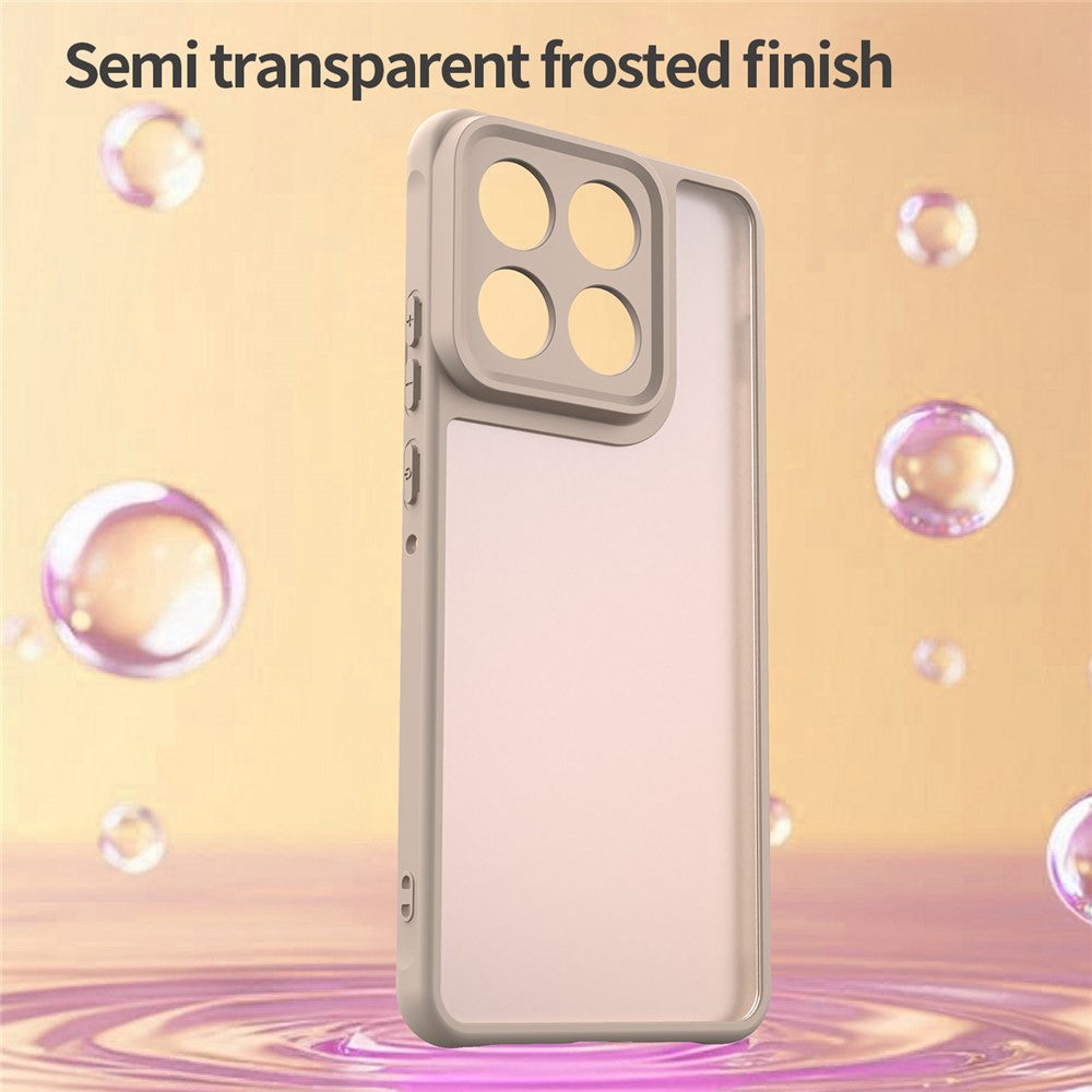 For Motorola Edge 70 5G Case Drop Proof Airbags Frosted Translucent PC + TPU Phone Back Cover - Orange