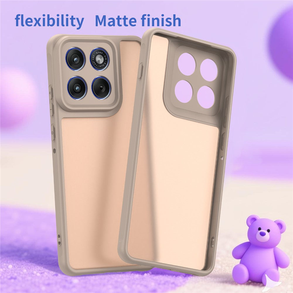 For Motorola Edge 70 5G Case Drop Proof Airbags Frosted Translucent PC + TPU Phone Back Cover - Orange