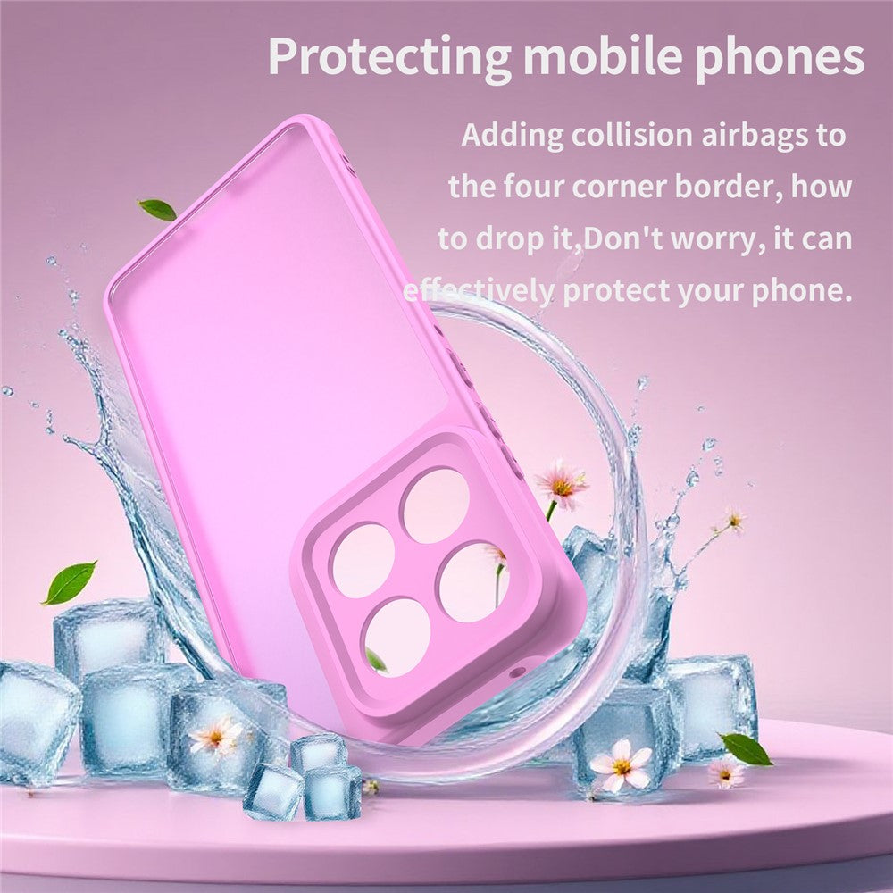 For Motorola Edge 70 5G Case Drop Proof Airbags Frosted Translucent PC + TPU Phone Back Cover - Light Purple