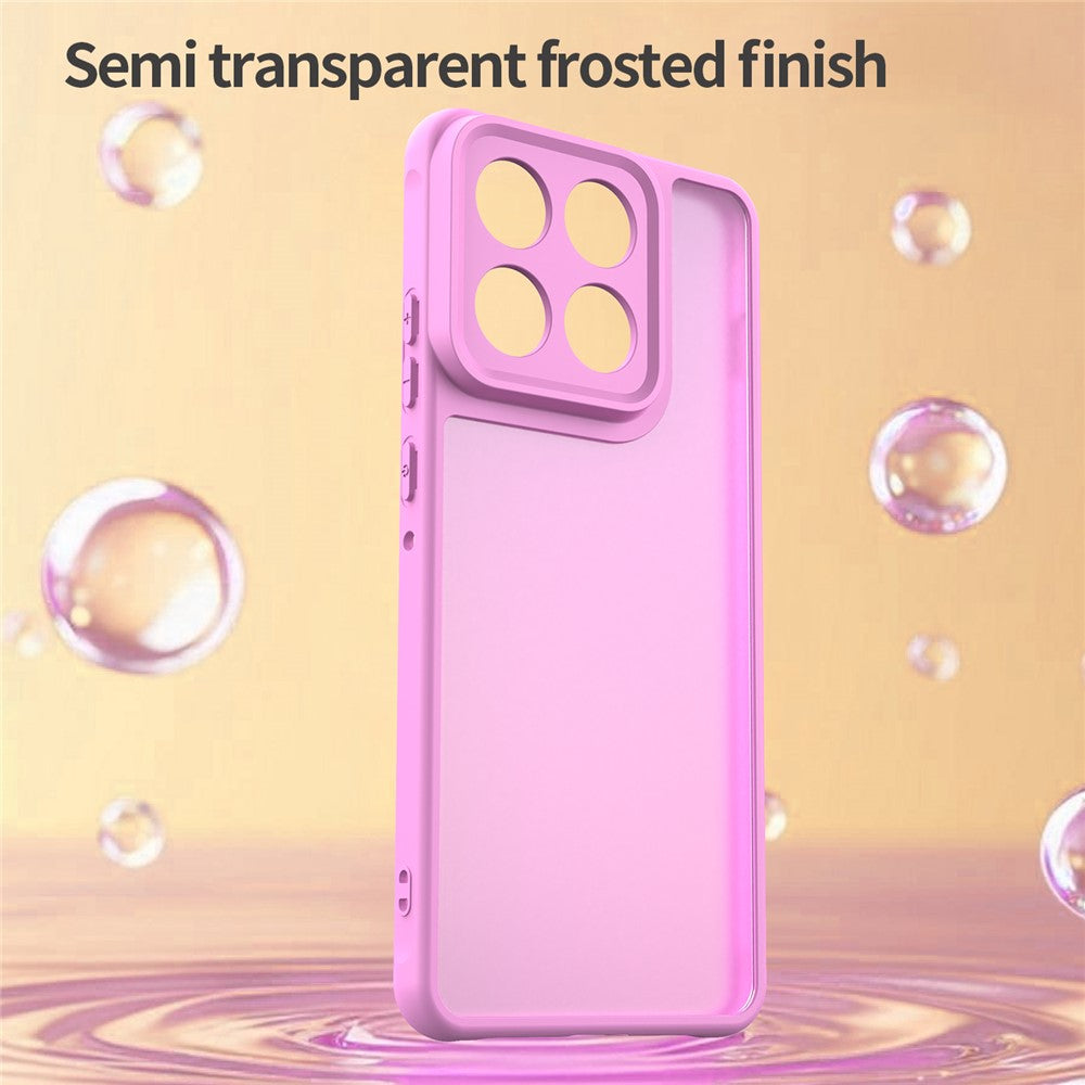 For Motorola Edge 70 5G Case Drop Proof Airbags Frosted Translucent PC + TPU Phone Back Cover - Light Purple
