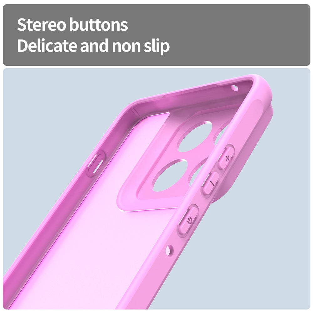 For Motorola Edge 70 5G Case Drop Proof Airbags Frosted Translucent PC + TPU Phone Back Cover - Light Purple