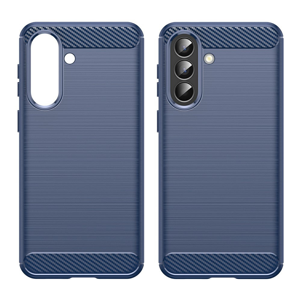 For Samsung Galaxy A57 5G Case Protective Phone Cover Carbon Fiber Texture Brushed - Blue