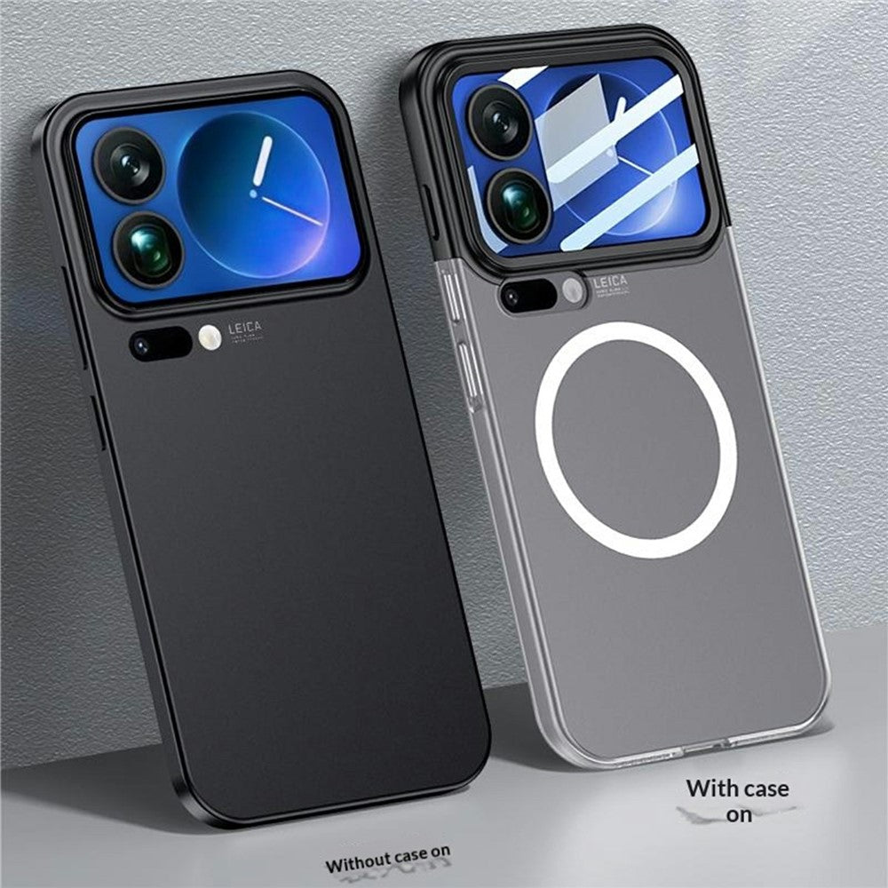 GKK For Xiaomi 17 Pro Max Magnetic Case Contrast Color Translucent PC Phone Cover - Purple