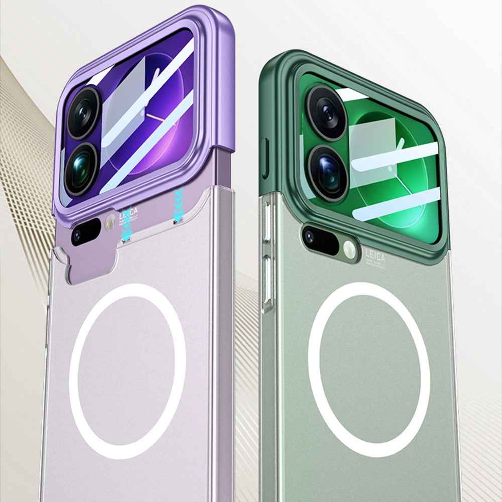 GKK For Xiaomi 17 Pro Magnetic Case Contrast Color Translucent PC Phone Cover - Black