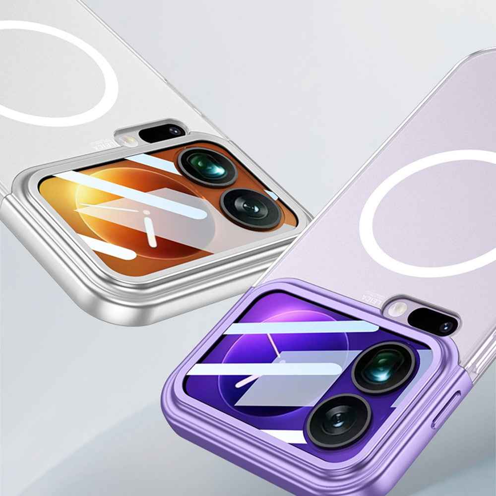 GKK For Xiaomi 17 Pro Magnetic Case Contrast Color Translucent PC Phone Cover - Black