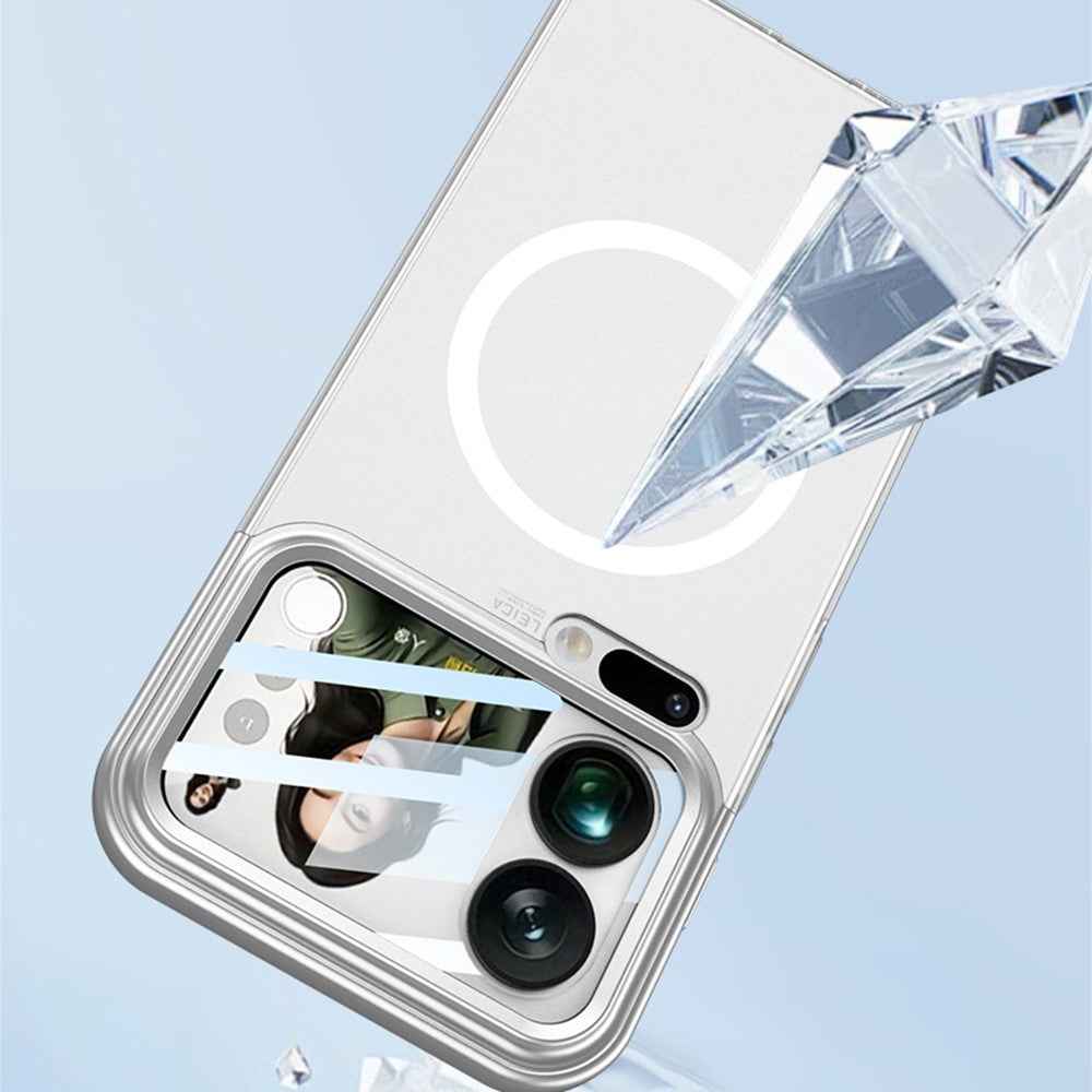 GKK For Xiaomi 17 Pro Magnetic Case Contrast Color Translucent PC Phone Cover - Black