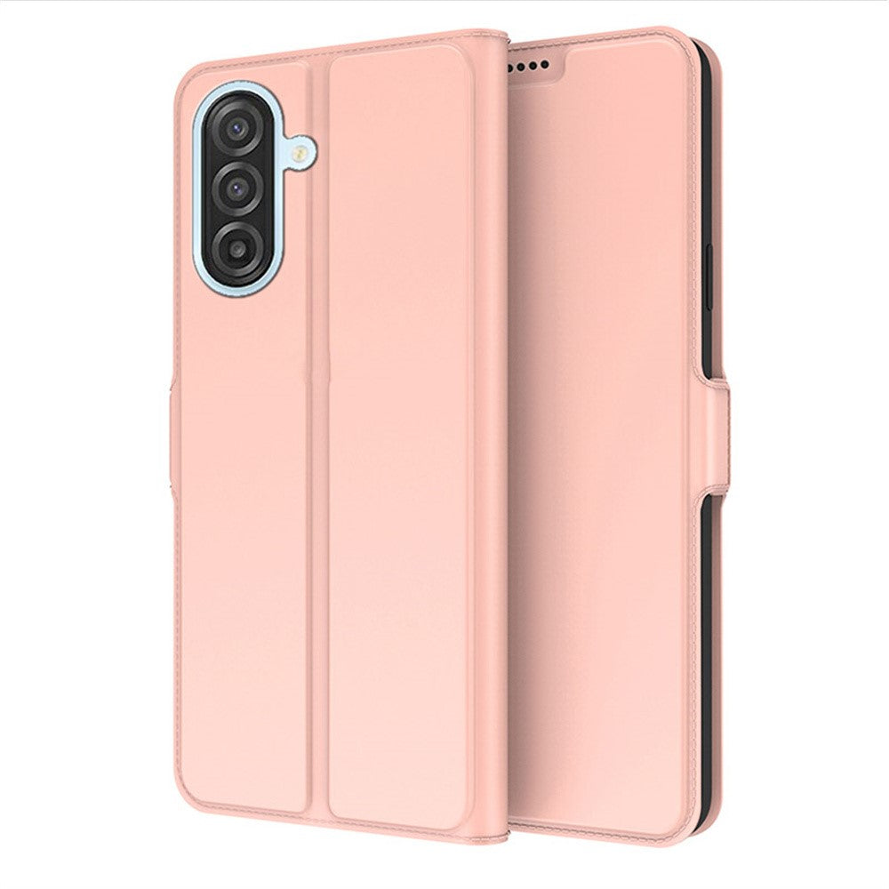For Samsung Galaxy A57 5G Case Shockproof TPU Inner Shell Leather Phone Cover Card Slot - Rose Gold