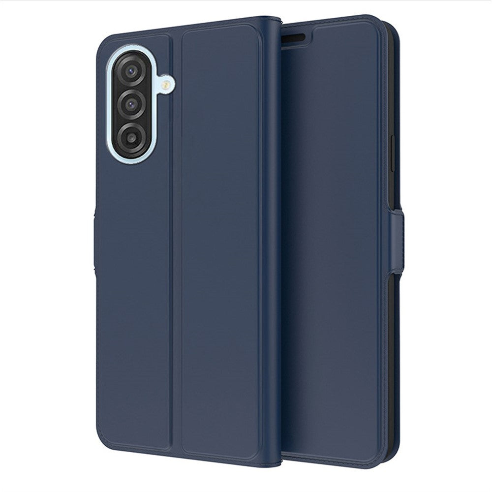 For Samsung Galaxy A57 5G Case Shockproof TPU Inner Shell Leather Phone Cover Card Slot - Blue