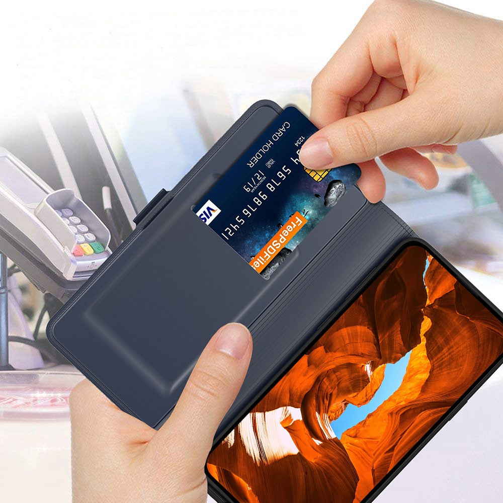 For Samsung Galaxy A57 5G Case Shockproof TPU Inner Shell Leather Phone Cover Card Slot - Blue