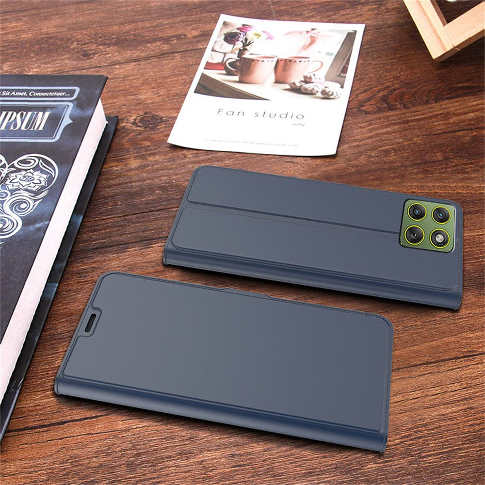 For Motorola Moto G100s 5G Case Shockproof TPU Inner Shell Leather Phone Cover Card Slot - Blue