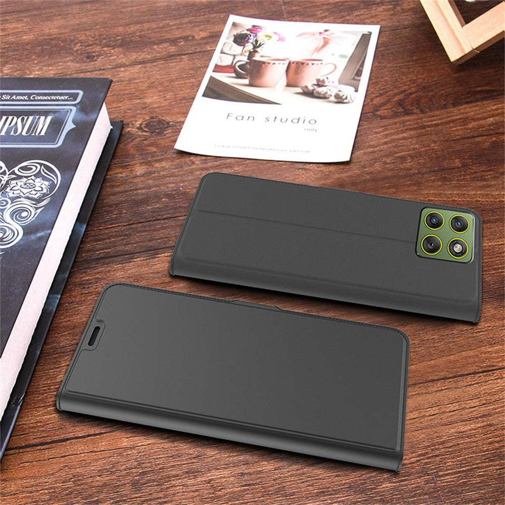 For Motorola Moto G100s 5G Case Shockproof TPU Inner Shell Leather Phone Cover Card Slot - Black