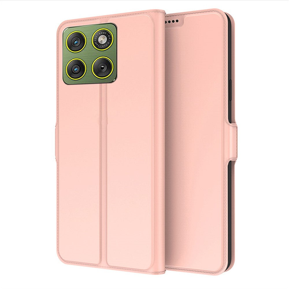 For Motorola Moto G100s 5G Case Shockproof TPU Inner Shell Leather Phone Cover Card Slot - Rose Gold