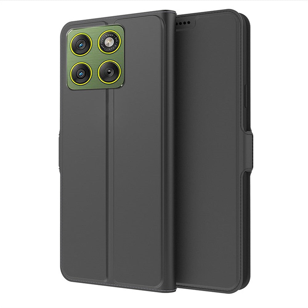 Phone Case For Motorola Moto G67 Power 5G  /  G100 5G (2025) Shockproof TPU Inner Shell Leather Phone Cover Card Slot - Black