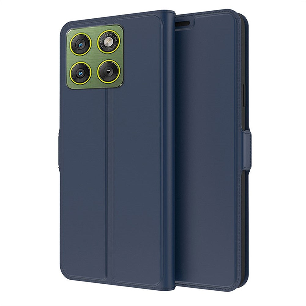 For Motorola Edge 70 5G Case Shockproof TPU Inner Shell Leather Phone Cover Card Slot - Blue
