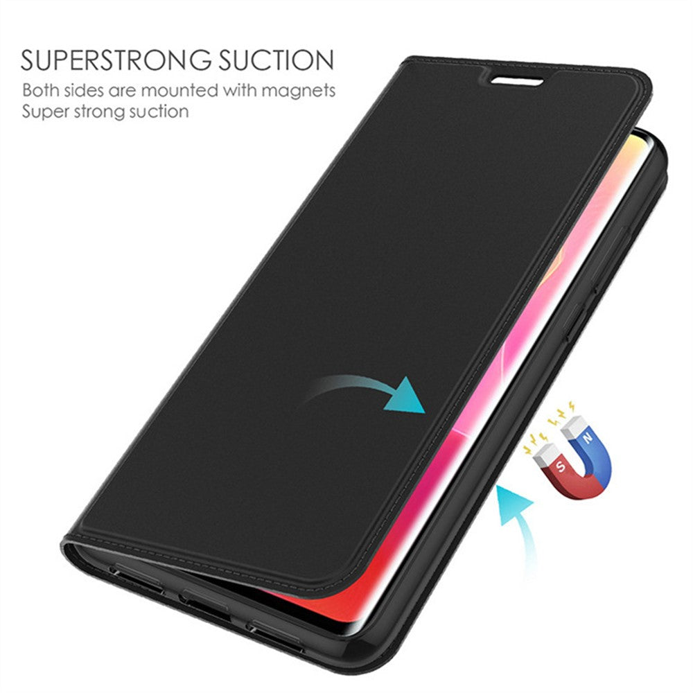 Phone Case For Motorola Moto G67 Power 5G  /  G100 5G (2025) PU Leather Phone Cover with Card Holder Stand - Black