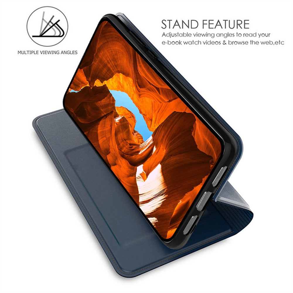 For Motorola Moto G100s 5G Case PU Leather Phone Cover with Card Holder Stand - Blue