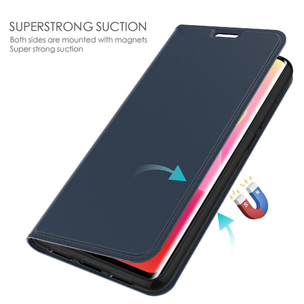 For Motorola Moto G100s 5G Case PU Leather Phone Cover with Card Holder Stand - Blue