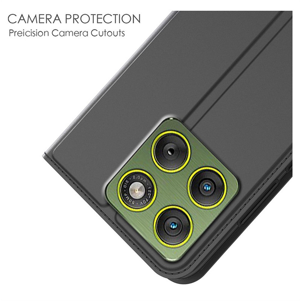For Motorola Moto G100s 5G Case PU Leather Phone Cover with Card Holder Stand - Black