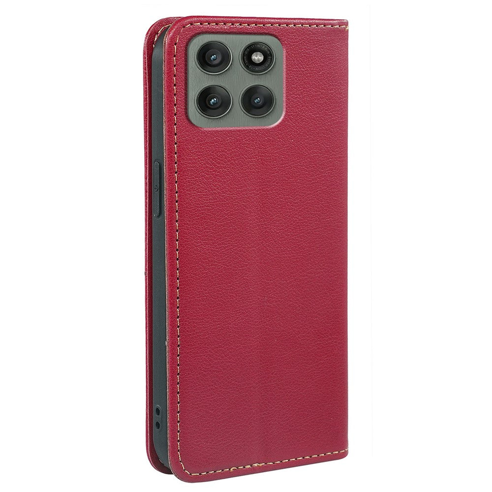 For Motorola Edge 70 5G Case Wallet RFID Blocking Leather Phone Cover Strong Magnetic Closure - Red