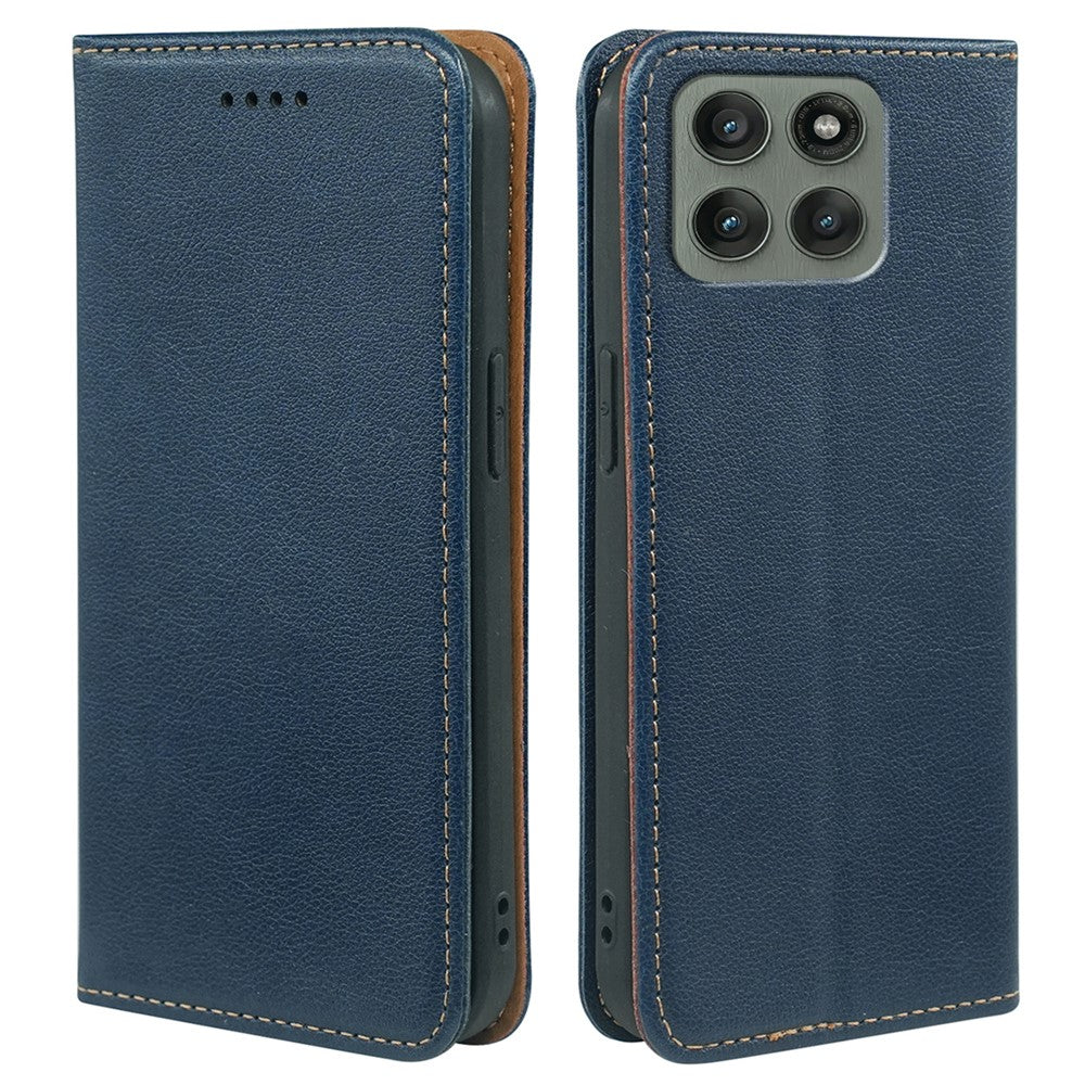 For Motorola Edge 70 5G Case Wallet RFID Blocking Leather Phone Cover Strong Magnetic Closure - Blue