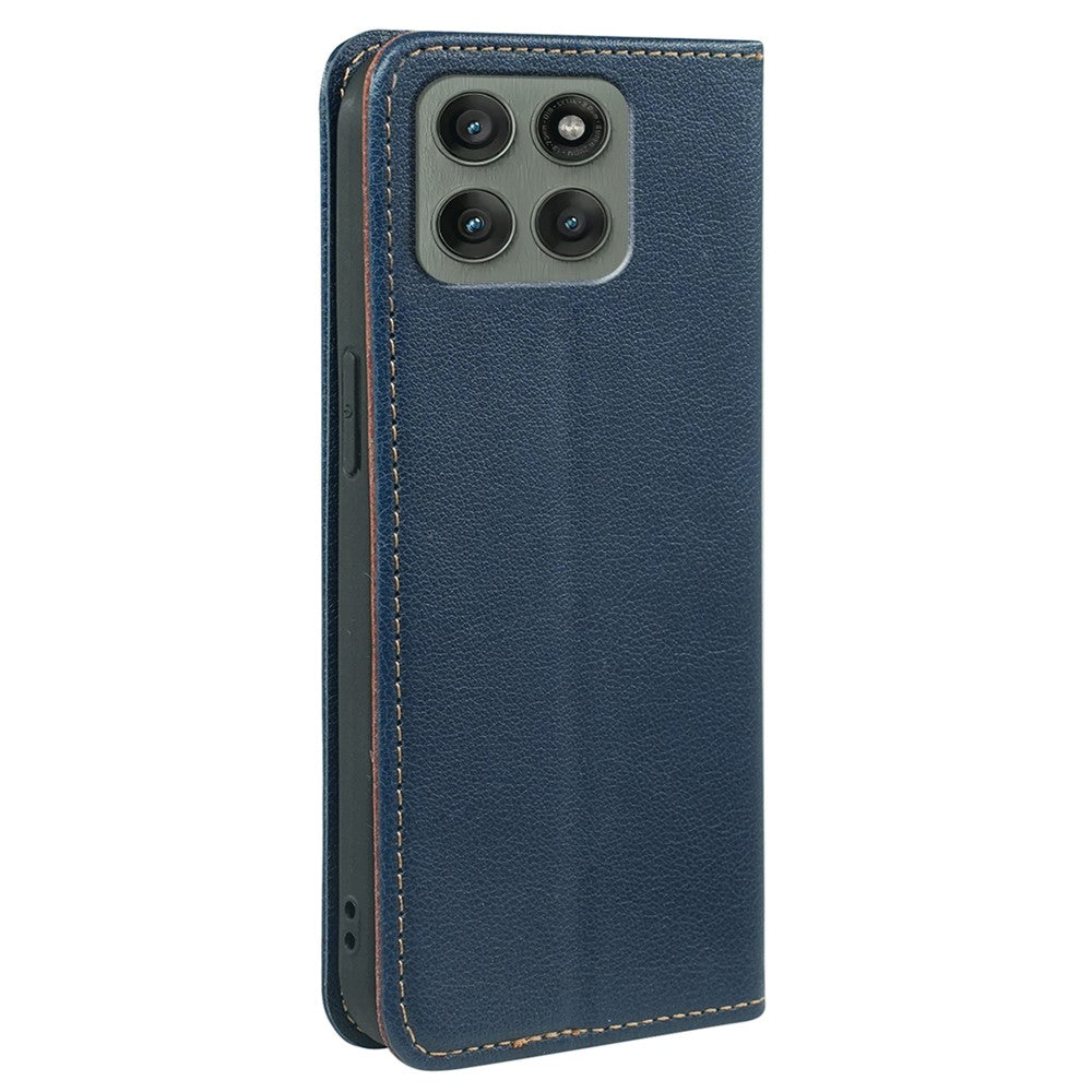 For Motorola Edge 70 5G Case Wallet RFID Blocking Leather Phone Cover Strong Magnetic Closure - Blue