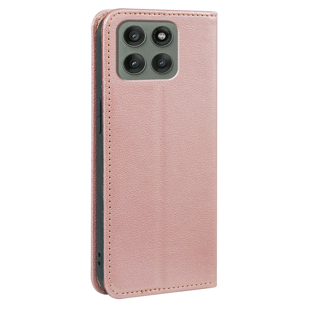 For Motorola Edge 70 5G Case Wallet RFID Blocking Leather Phone Cover Strong Magnetic Closure - Rose Gold