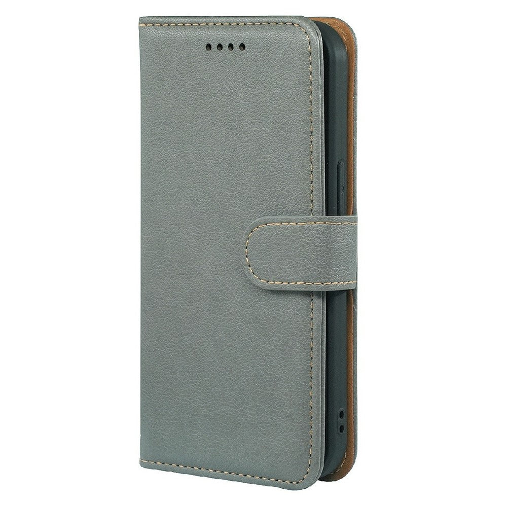 For Motorola Edge 70 5G Case RFID Blocking Wallet Litchi Texture Leather Phone Cover Magnetic Clasp - Grey