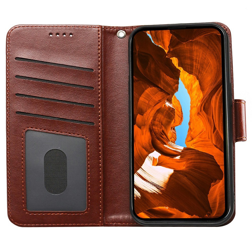 For Motorola Edge 70 5G Case Stand Card Holder Wallet Leather Phone Cover - Brown