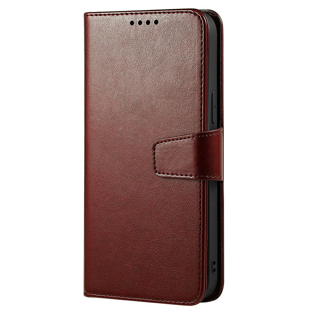 For Motorola Edge 70 5G Case Stand Card Holder Wallet Leather Phone Cover - Brown