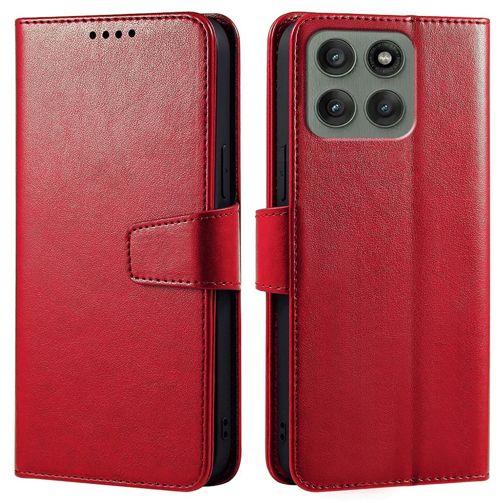 For Motorola Edge 70 5G Case Stand Card Holder Wallet Leather Phone Cover - Red